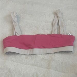 Onia Pink and Gray Bikini Top
